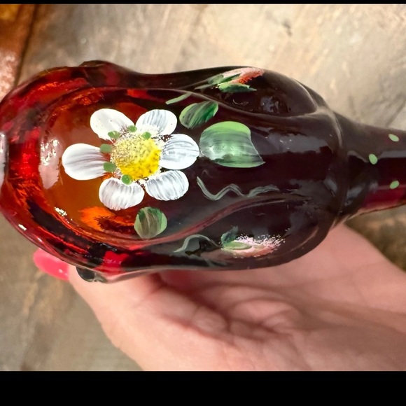 Hand painted Fenton Shoe Figurine - Picture 2 of 9